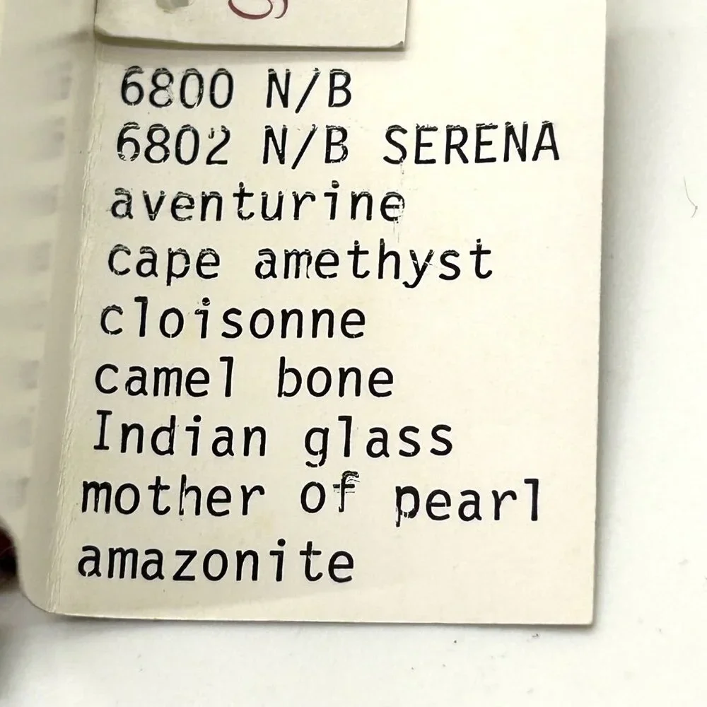 Cloisonné Bead Necklace with Multicolor Natural Stone & Glass and Bracelet - Picture 10 of 16